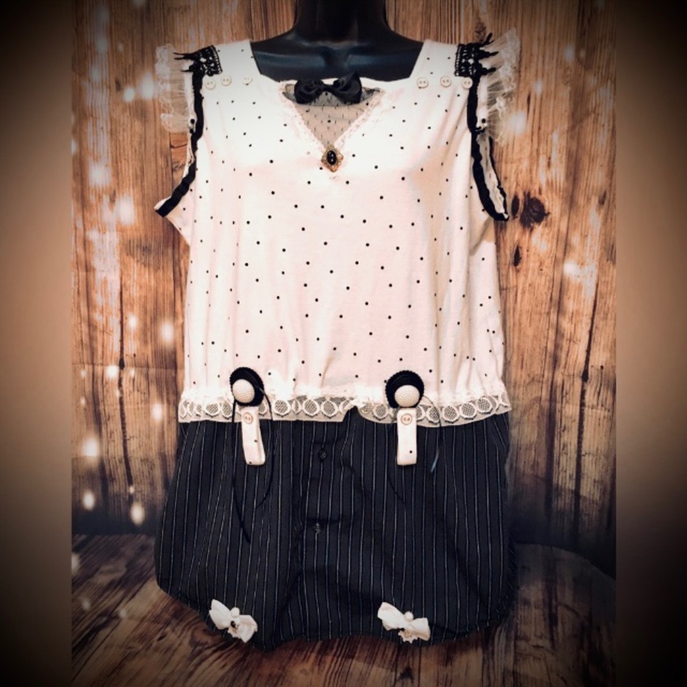 🎚Handmade Gothic Prep Shirt📚